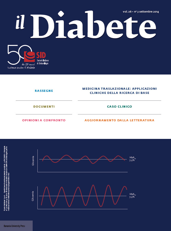 “Il Diabete” volume 26, numero 3, settembre 2014 “Il Diabete” volume 26, numero 3, settembre 2014