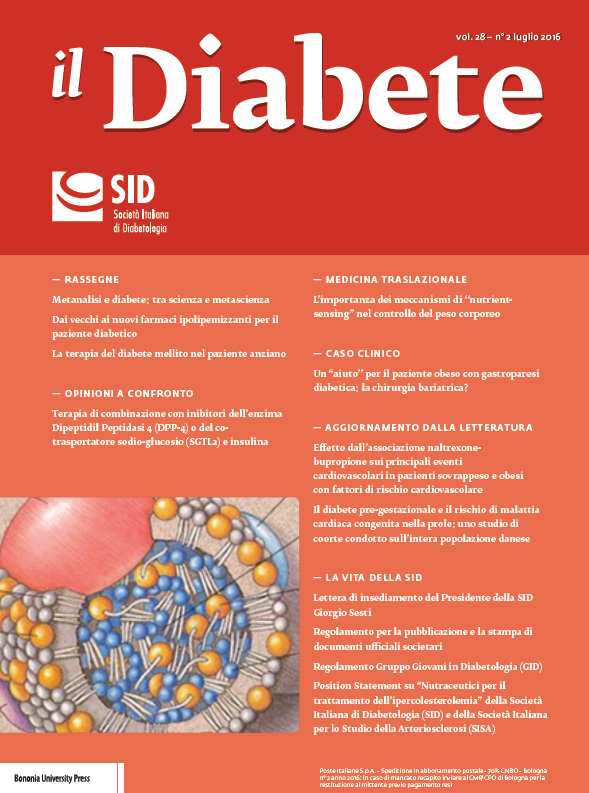 “Il Diabete” volume 28, numero 2, luglio 2016 “Il Diabete” volume 28, numero 2, luglio 2016